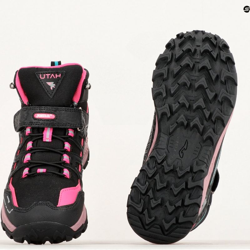 Joma J.Utah Jr cizme de trekking pentru copii 2331 negru/fucsia 14