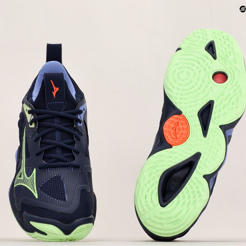 Pantofi de volei pentru bărbați Mizuno Wave Momentum 3 evening blue / tech green / lolite 13