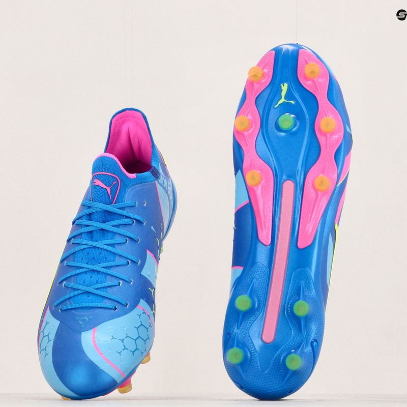 PUMA King Ultimate Energy FG/AG ghete de fotbal pentru bărbați ultra blue/luminous pink/luminous blue 14