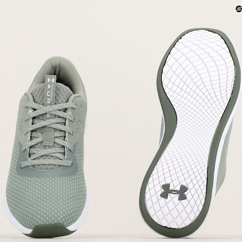 Pantofi de antrenament pentru femei Under Armour W Charged Aurora 2 grove green/grove green/metallic cristal gold 12