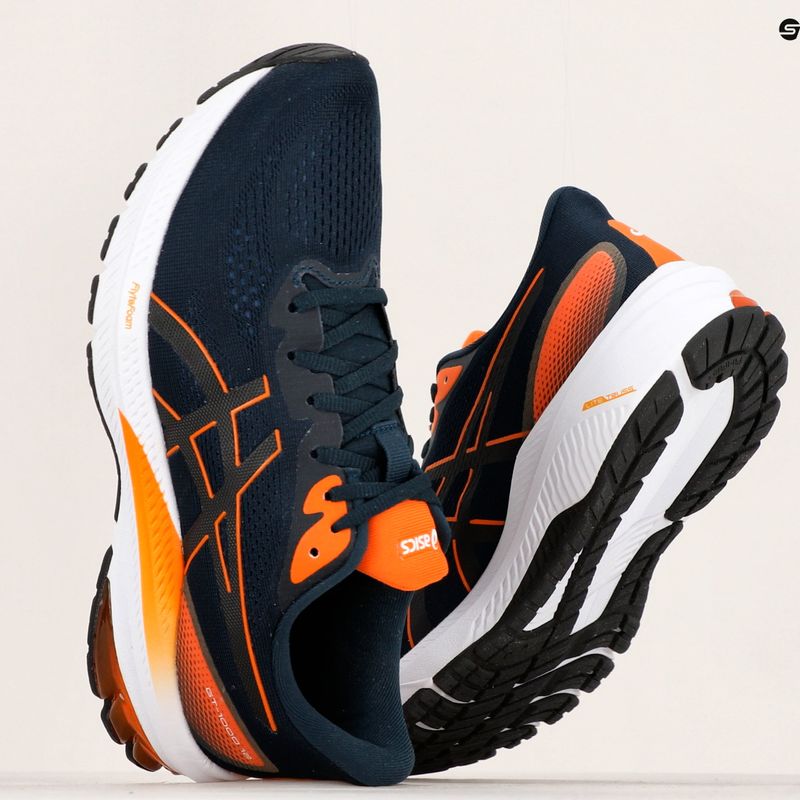 ASICS pantofi de alergare pentru bărbați Gt-1000 12 albastru francez / portocaliu strălucitor 18