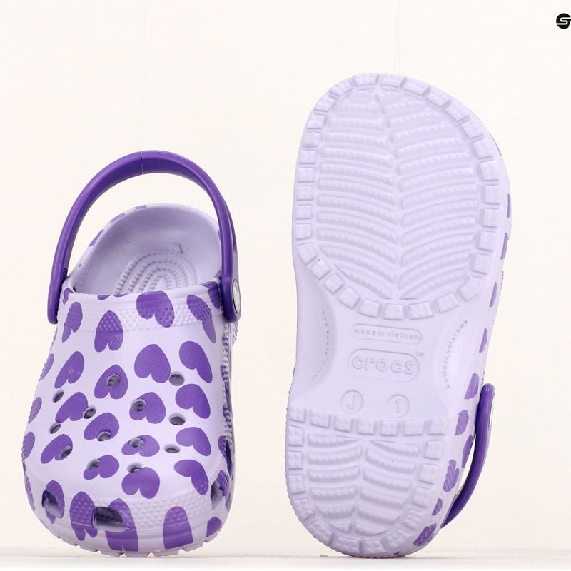 Copii Crocs Classic Easy Icon Clog pentru copii lavanda 13