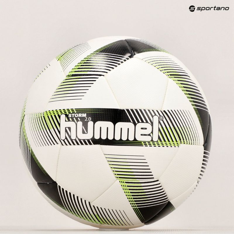 Hummel Storm 2.0 FB fotbal alb/negru/verde mărimea 4