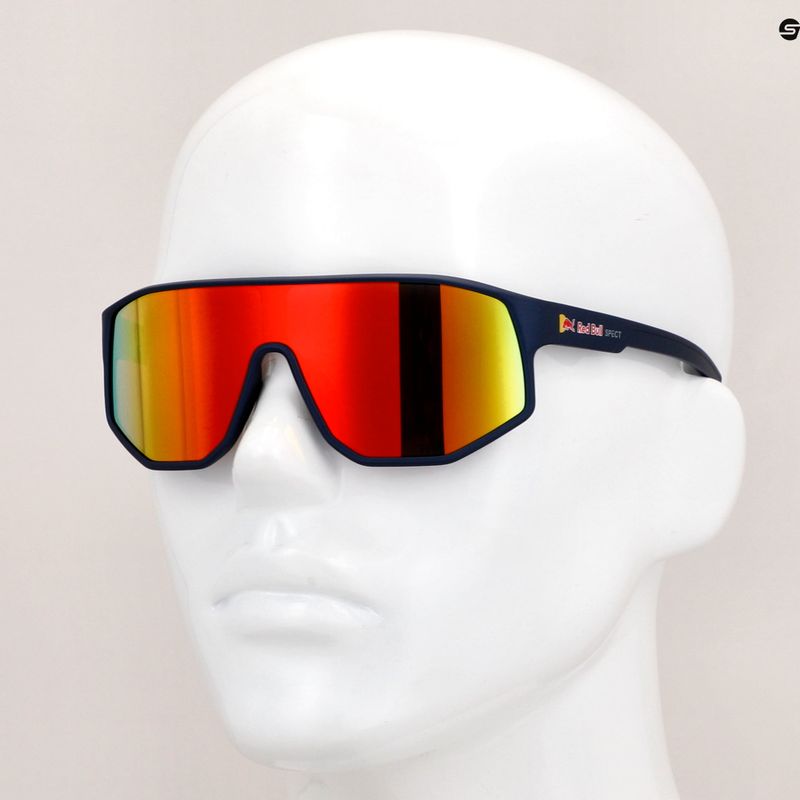 Ochelari de ciclism Red Bull Spect Dash albastru/maro cu oglindă roșie 8