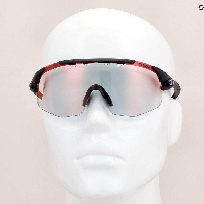Ochelari de ciclism fotocromici Tifosi Sledge Lite Fototec negru mat/roșu clarion roșu pentru ciclism 6