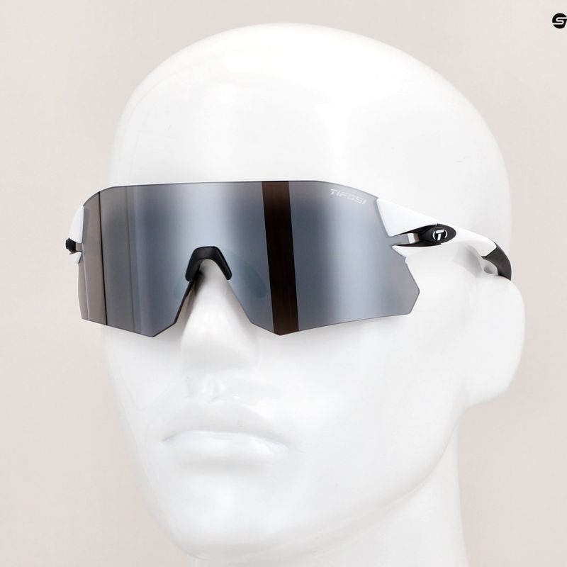 Ochelari de ciclism Tifosi Rail white negru/frumos/roșu/roșu/clară 8