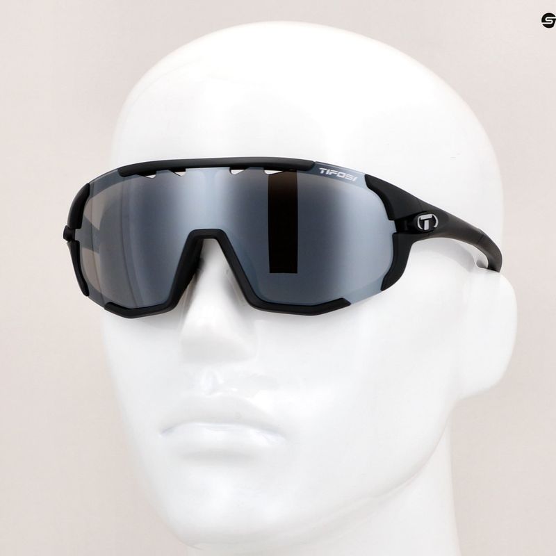 Ochelari de ciclism Tifosi Sledge negru mat/negru/frumos/roșu/roșu transparent 8