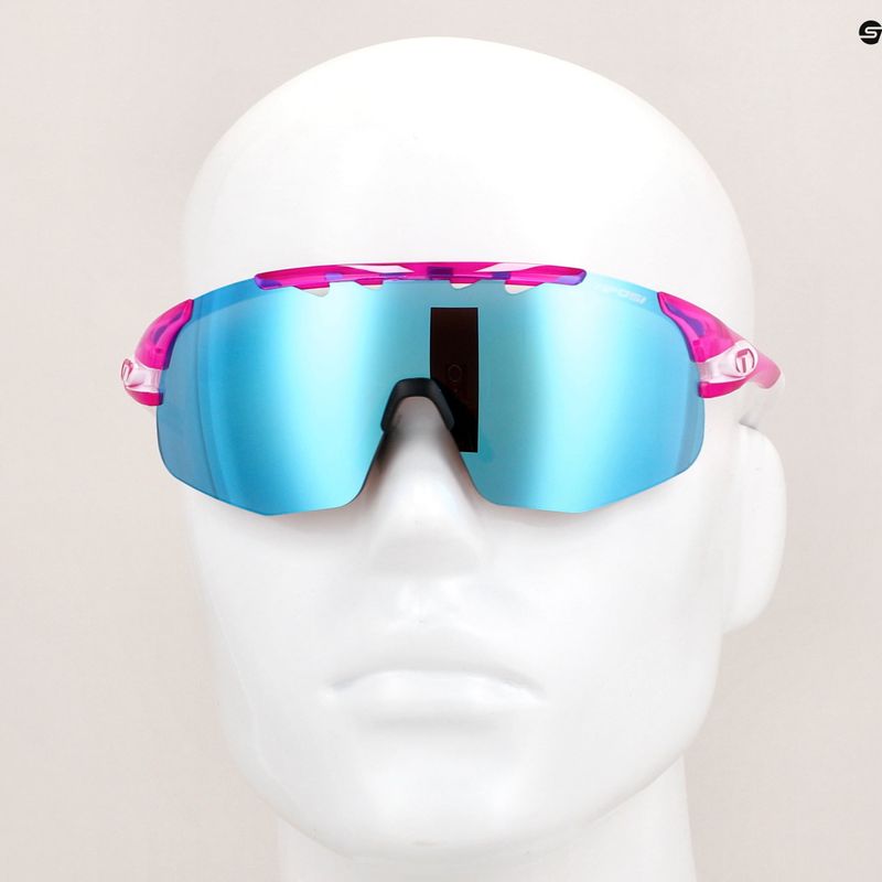 Ochelari de ciclism Tifosi Sledge Lite Clarion crystal pink/clarion blue/ac red/clear 11