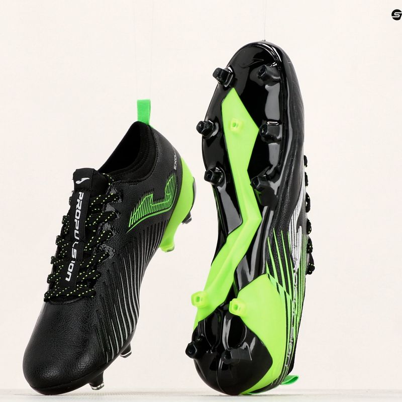 Joma Propulsion Cup FG negru/verde fluor pentru bărbați ghete de fotbal 14