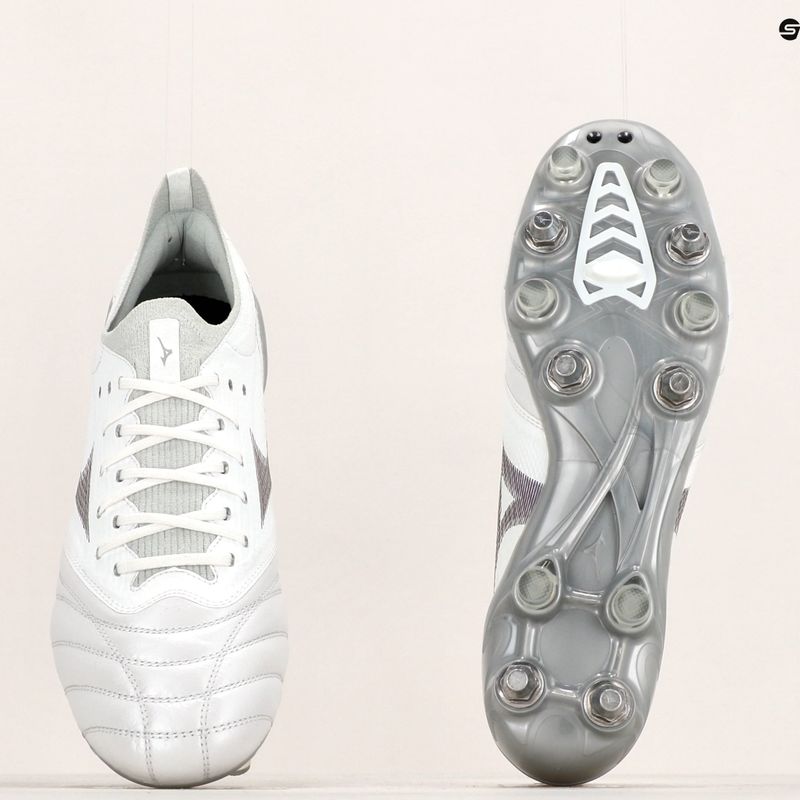 Mizuno Morelia Morelia Neo III Elite M alb/hologramă/gri rece 3c ghete de fotbal 12