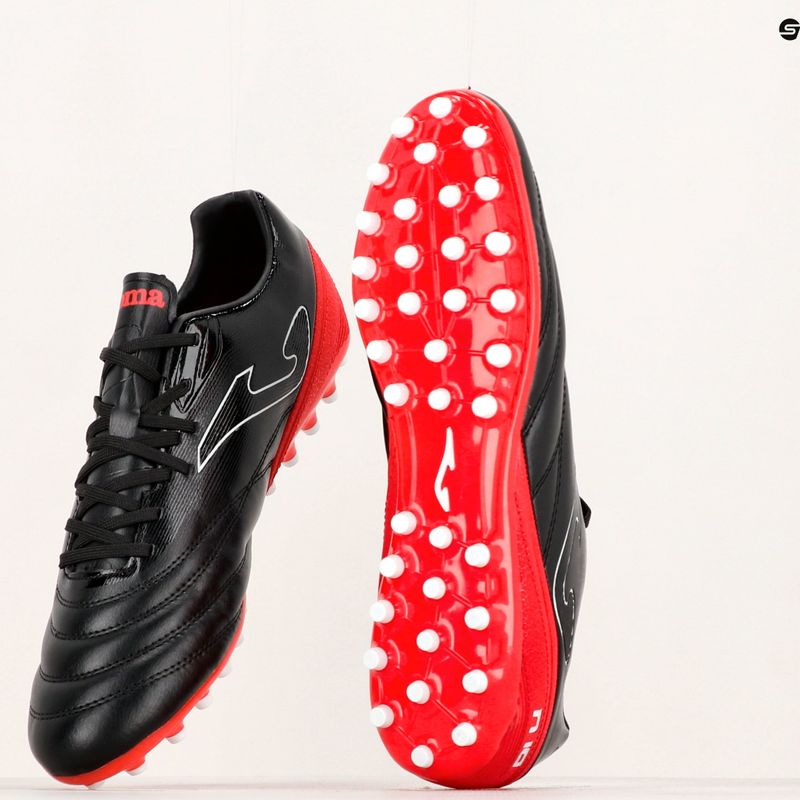 Ghete de fotbal pentru bărbați Joma Numero-10 2241 AG negro/rojo 10