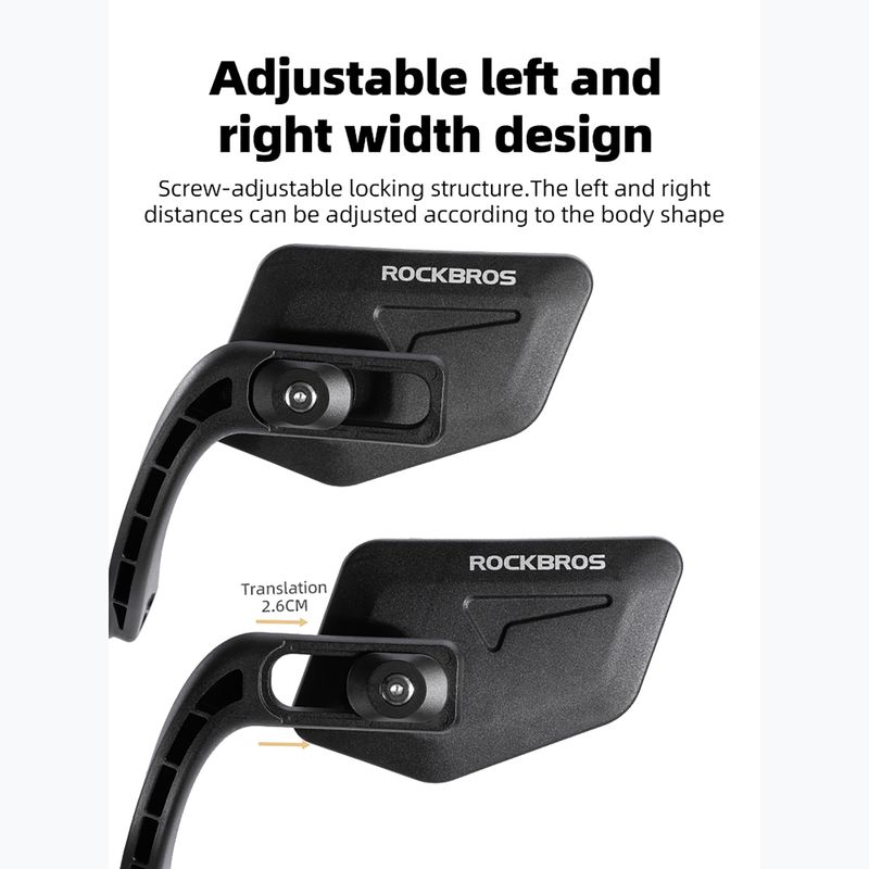 Oglindă de bicicletă Rockbros 260003001 Handlebar Mirror 1 pcs Left black 2