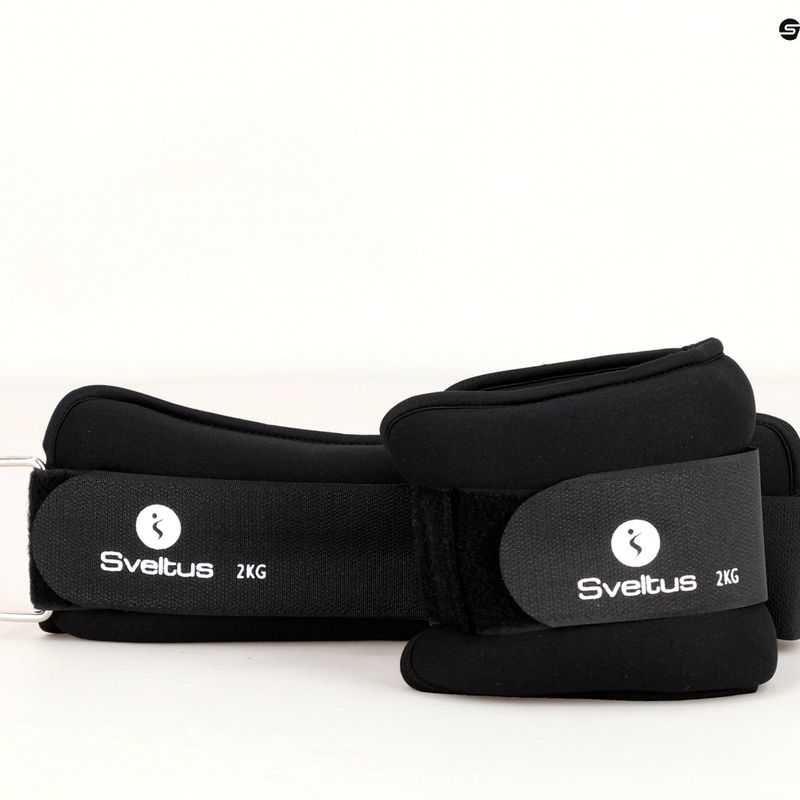 Greutăți pentru gleznă și încheietura mâinii 2 kg 2 buc. Sveltus Weighted Cuff negru 0944 4