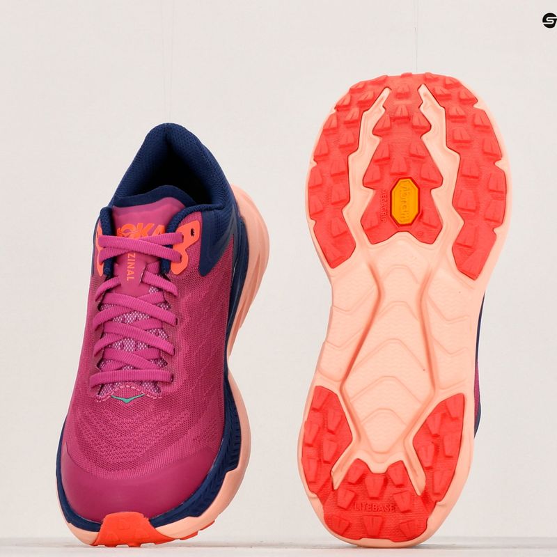 Pantofi de alergare pentru femei HOKA Zinal festival fuchsia/bellwether blue 13
