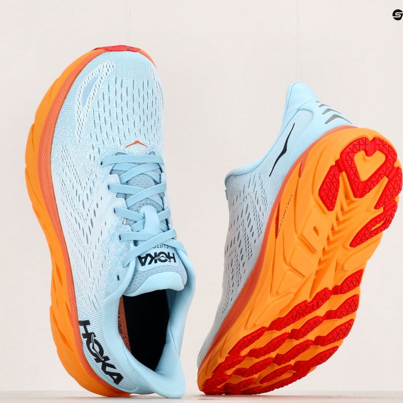 Pantofi de alergare pentru femei HOKA Clifton 8 Wide cântec de vară / flux de gheață 11