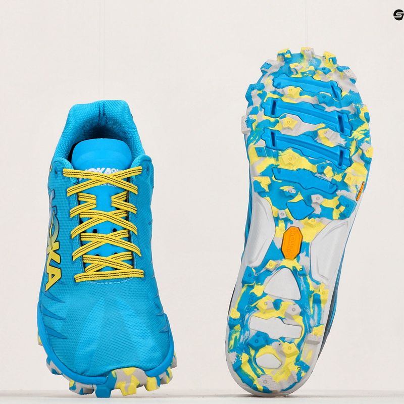 Pantofi de alergare pentru bărbați HOKA Evo Jawz cyan/citrus 13