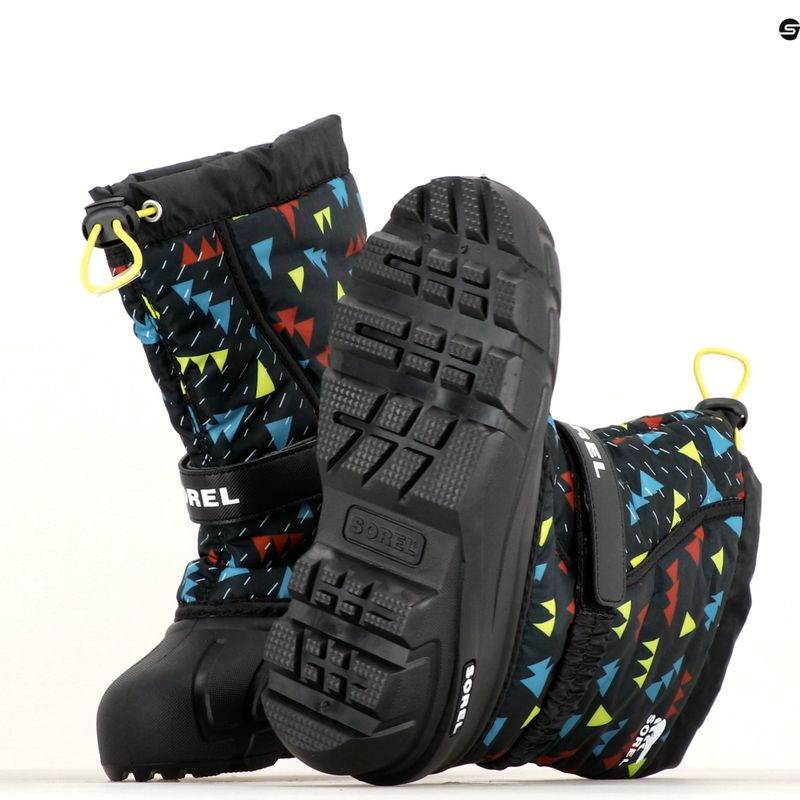 Cizme de trekking pentru copii Sorel Flurry Print Boys negru/negru 15