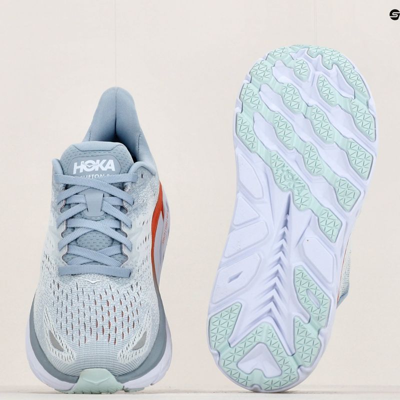 Pantofi de alergare pentru femei HOKA Clifton 8 Wide blue fog/plein air 11