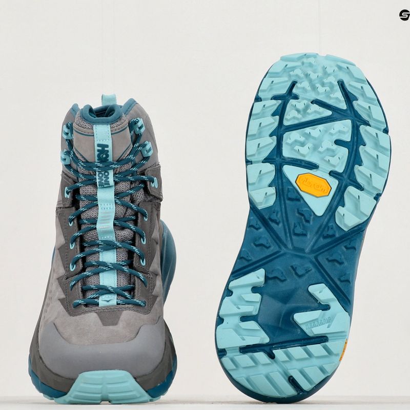 Cizme de trekking pentru femei HOKA Kaha GTX gri înghețat/aqua haze 11