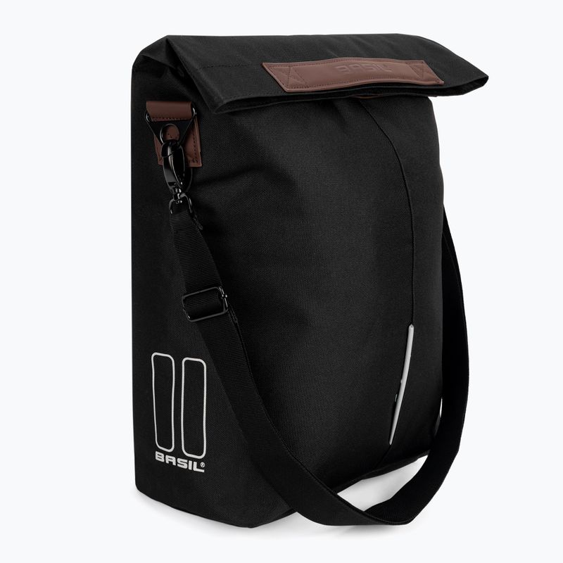 Geantă de bicicletă pentru portbagaj Basil Bloom City Shopper neagră B-17779 2