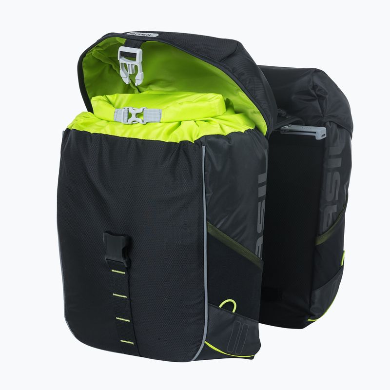 Geantă de bicicletă Basil Miles Double Bag 32 l black/lime 2