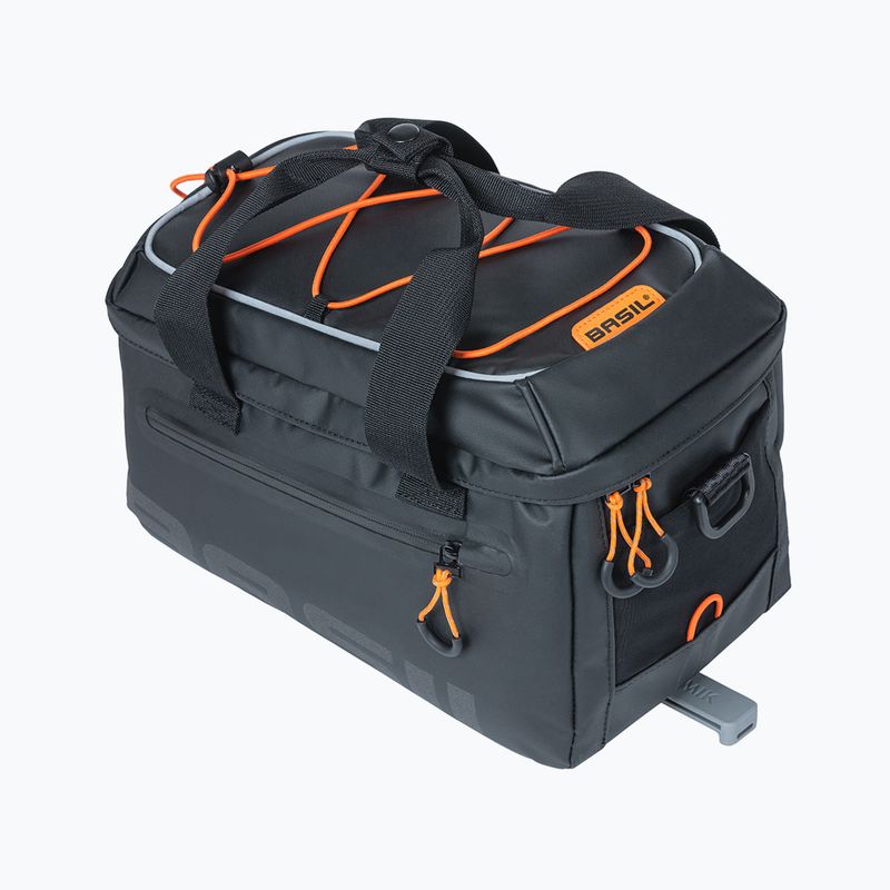 Geantă de bicicletă pentru portbagaj Basil Miles Tarpaulin MIK 7 l black/orange
