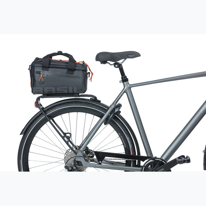 Geantă de bicicletă pentru portbagaj Basil Miles Tarpaulin MIK 7 l black/orange 7
