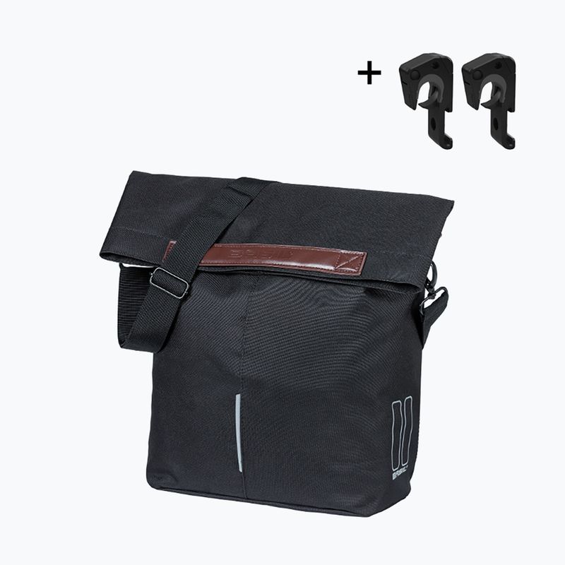 Geantă de bicicletă pentru portbagaj Basil City Shopper MIK Hooks 16 l black 2