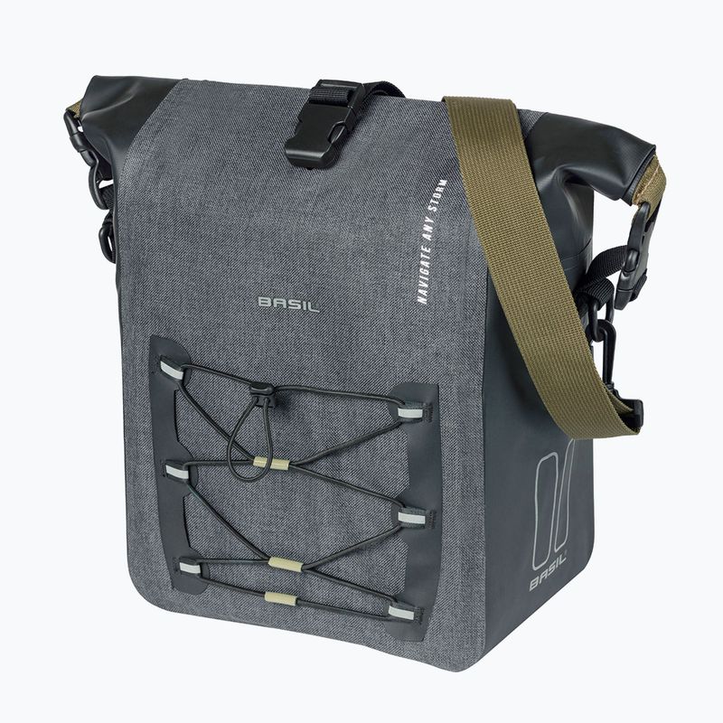 Geantă de bicicletă  Basil Navigator Storm Hook On 12-15 l grey/black 3
