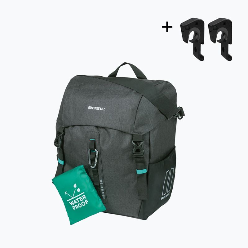 Geantă de bicicletă Basil Discovery 365D Single Bag MIK Hooks 20 l black mélange 2