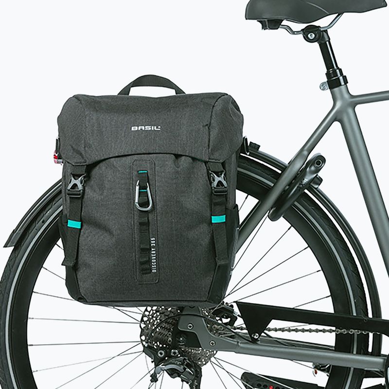 Geantă de bicicletă Basil Discovery 365D Single Bag MIK Hooks 20 l black mélange 5