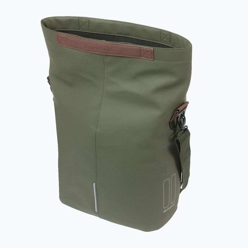 Geantă de ciclism pe portbagaj Basil City Shopper Vegan Leather 16 l moss green 5