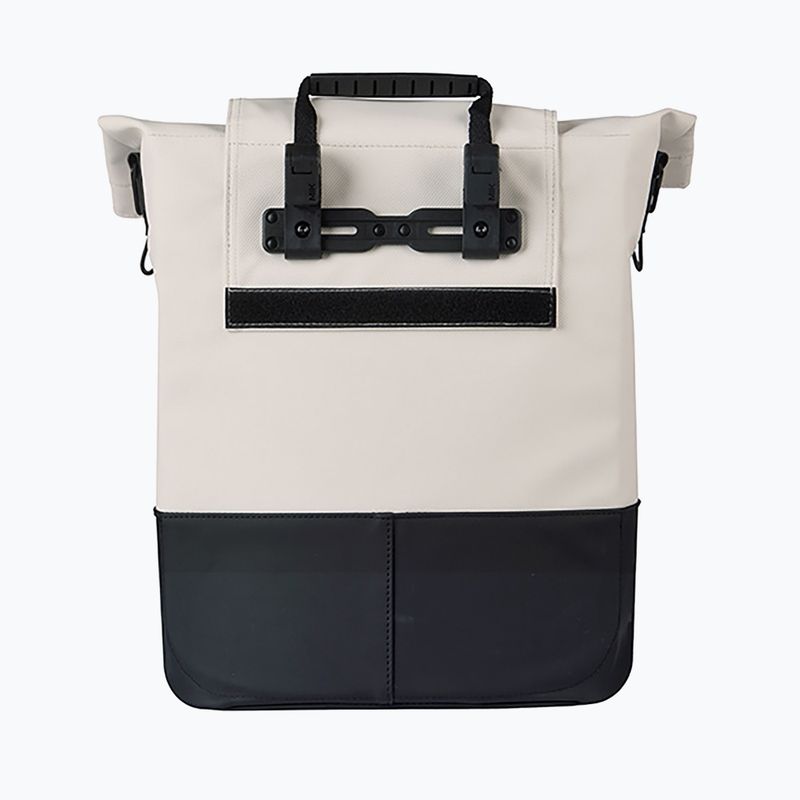 Geantă de bicicletă Basil Cove Shopper MIK Hooks 16 l off white/black 3