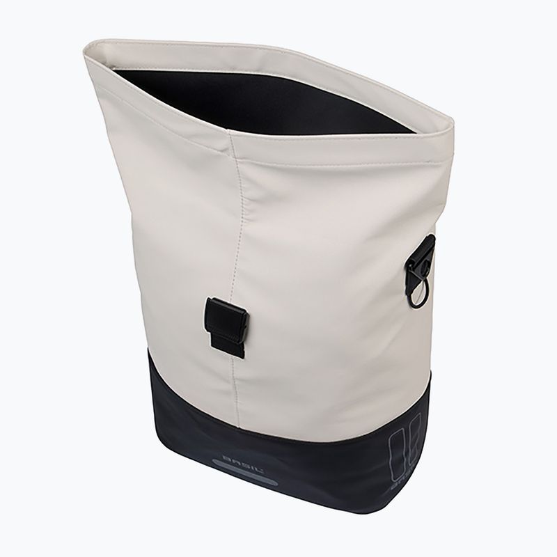 Geantă de bicicletă Basil Cove Shopper MIK Hooks 16 l off white/black 5