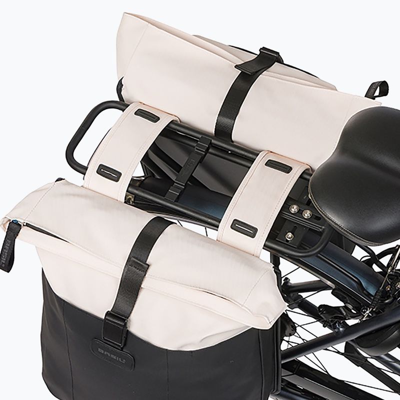 Geantă de bicicletă Basil Vive Double Pannier Bag 35 l off white/black 6