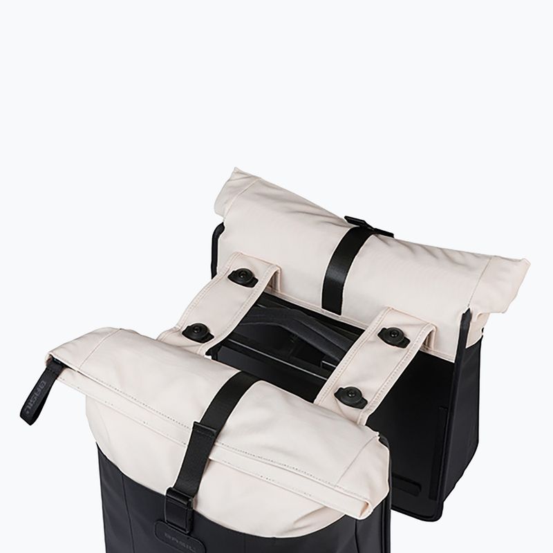 Geantă de bicicletă Basil Vive Double Pannier Bag MIK 35 l off white/black 5