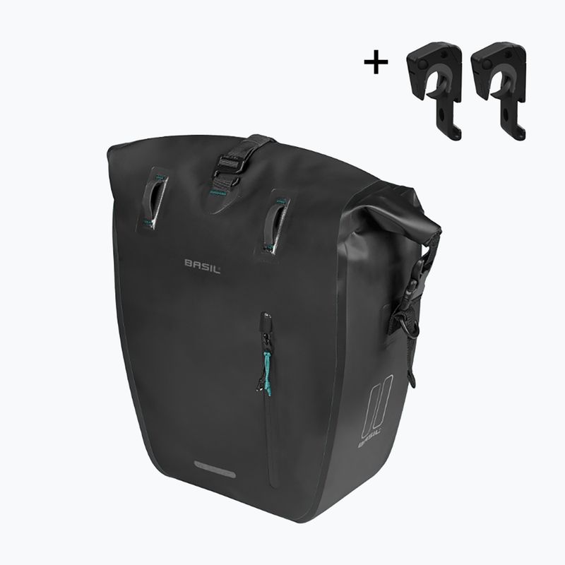 Geantă de bicicletă Basil Rivo L Single Bag MIK Hooks 31 l black 2