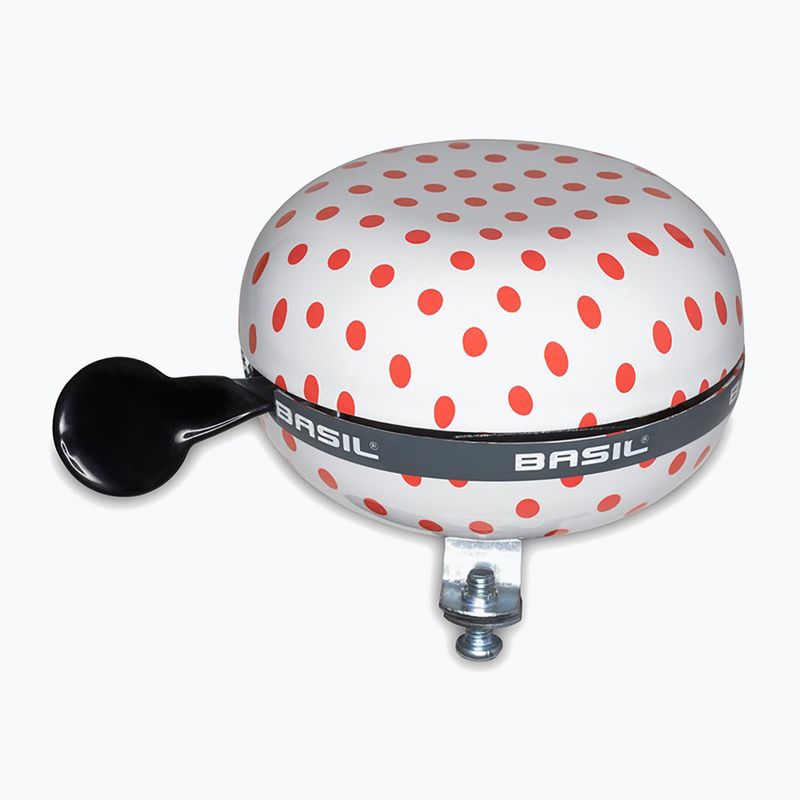 Clopoțel de bicicletă Basil Polkadot Big Bell white/red dots