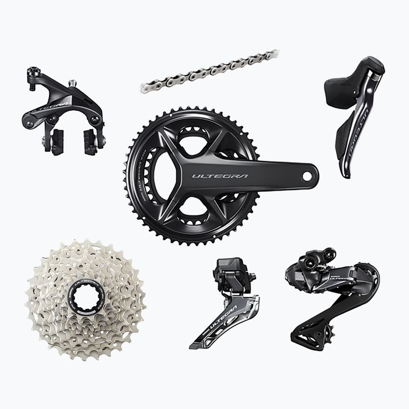 Set de componente Shimano R8100 Ultegra Di2 frâne inelare 170mm/52x36T/11-30