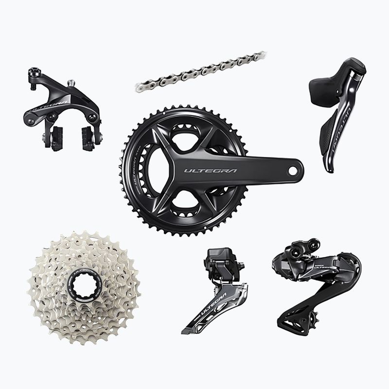 Set de componente Shimano R8100 Ultegra Di2 frâne inelare172.5mm/52x36T/11-30