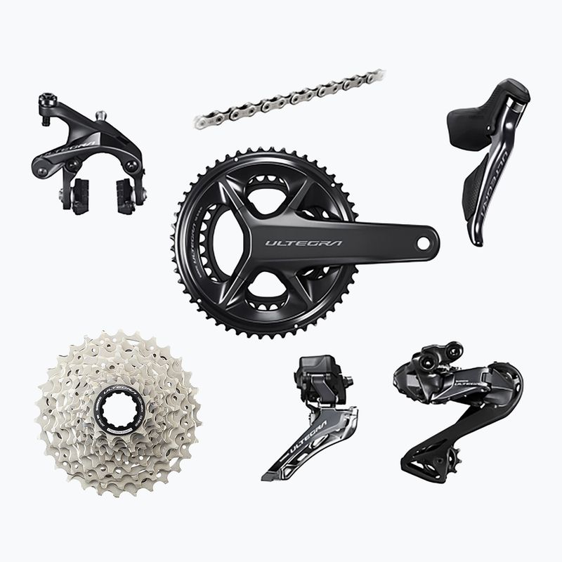 Set de componente Shimano R8100 Ultegra Di2 DM frâne inelare 172.5mm/52x36T/11-34