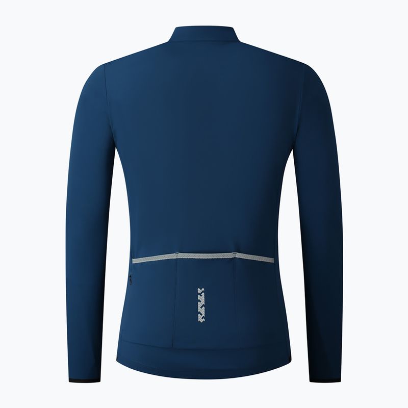 Bărbați Shimano Vertex Thermal LS Jersey tricou de biciclete albastru PCWJJSPWUE13MD2705 6