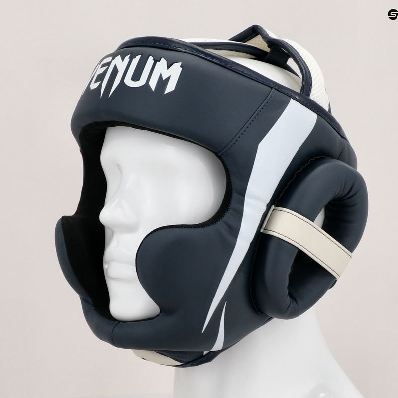 Cască de box Venum Elite alb/albastru marin 7