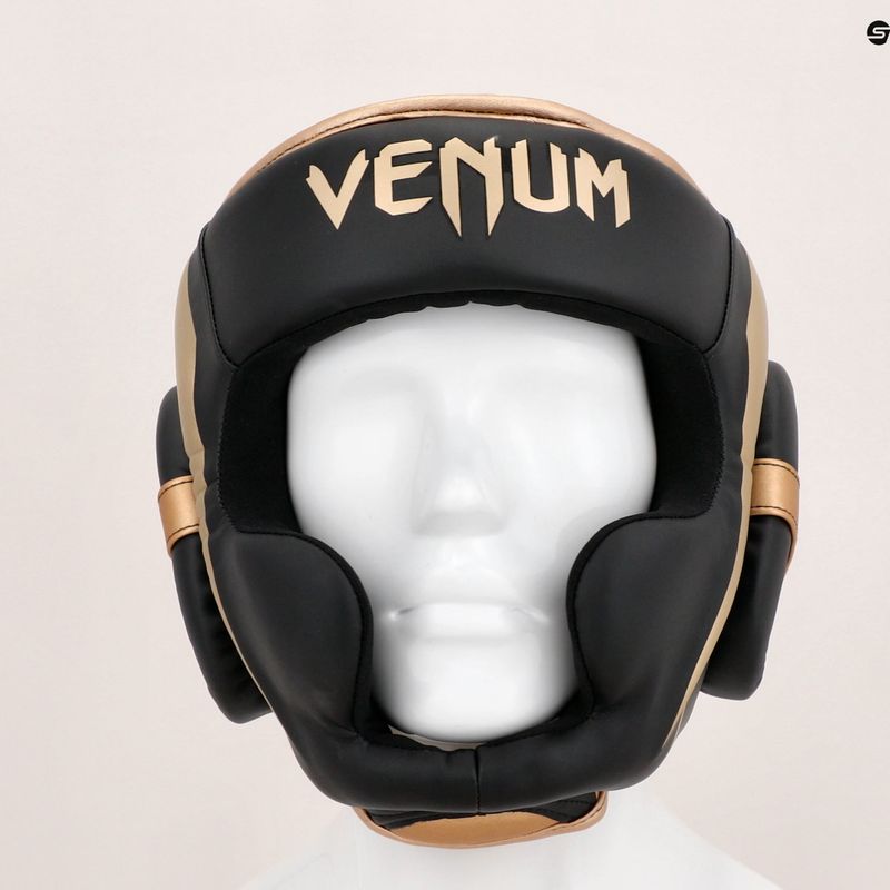 Cască de box Venum Elite negru/aur 13