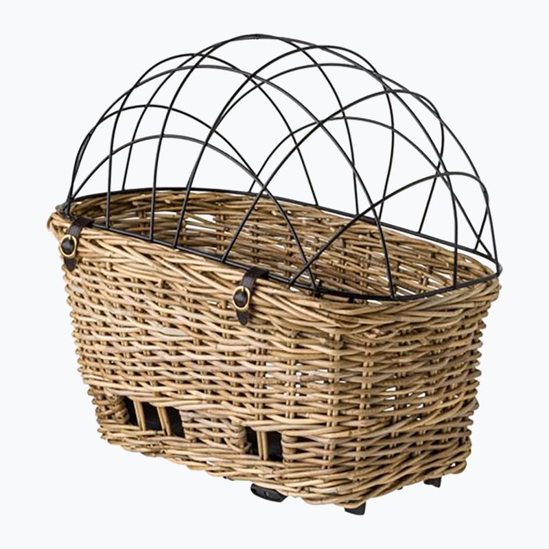 Coș de bicicletă spate FastRider Jale Rattan Dog Bike Basket Klickfix 57 l naturel 2