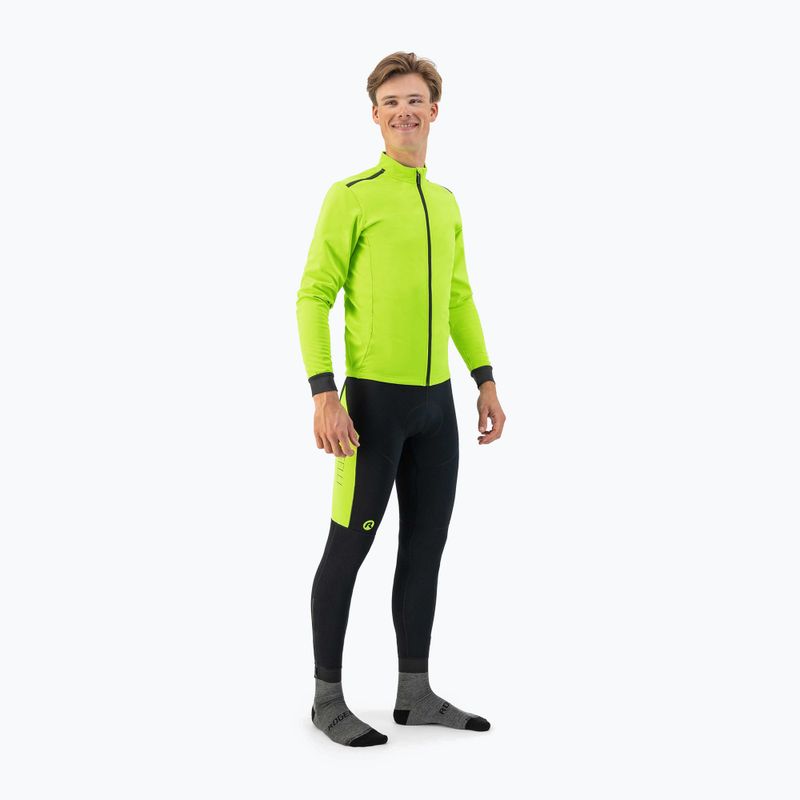 Geacă de ciclism pentru bărbați Rogelli Pesaro 2.0 fluor yellow/black 2