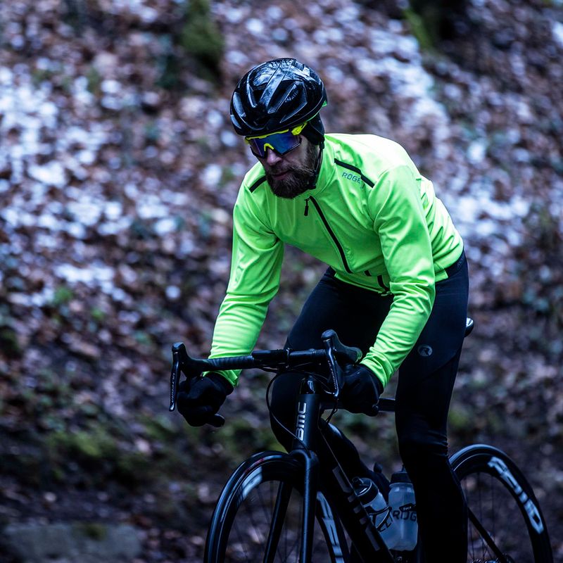 Geacă de ciclism pentru bărbați Rogelli Pesaro 2.0 fluor yellow/black 7