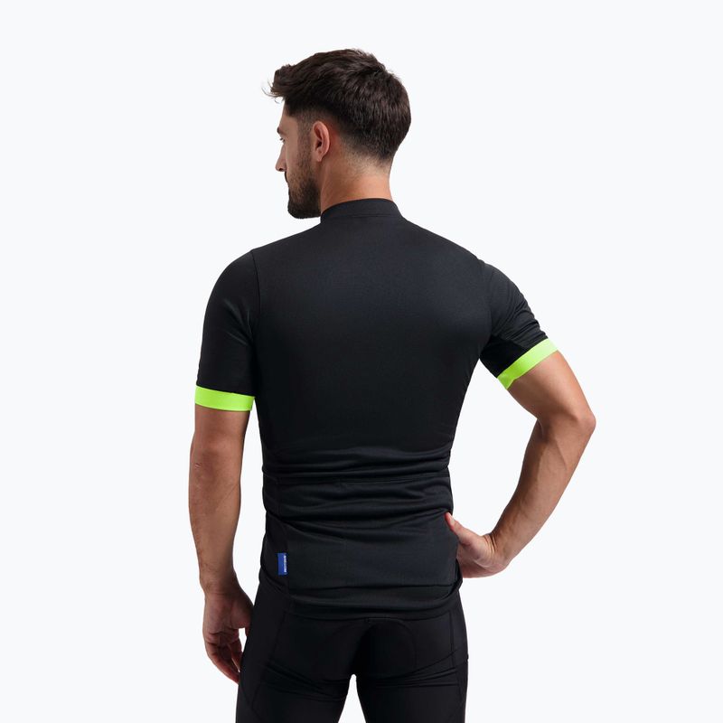 Rogelli Perugia 2.0 tricou de ciclism pentru bărbați negru/fluor 2