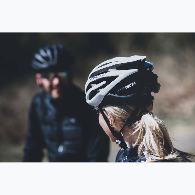 Cască de bicicletă Rogelli Tecta white/black 10