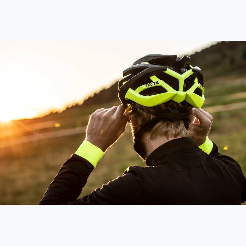 Cască de bicicletă Rogelli Tecta negru/fluor 15